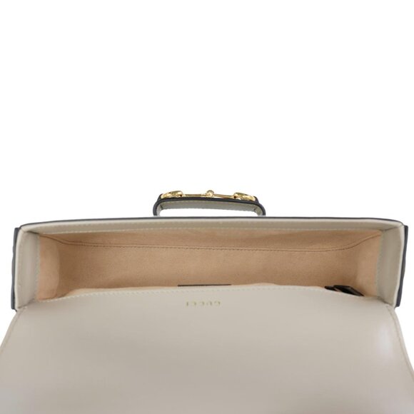 Gucci Horsebit 1955 Small GG Supreme Canvas Shoulder Bag Beige 735178 - Picture 13 of 16